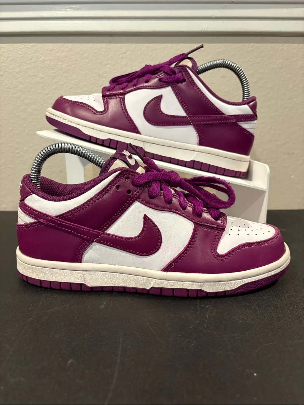 Nike Dunk Low Purple Viotech GS White Kids Shoes Youth Sz 4.5Y (FB9109-110)